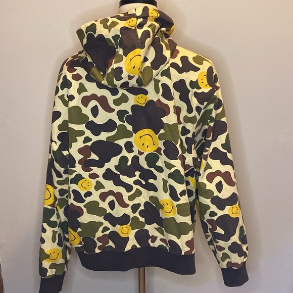 Market x SMILEY Camo Twill Zip Hoodie (sx XL) - Picture 5 of 8